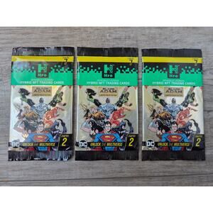 DC Hro Chapter 2 Black Adam Hybrid NFT Trading Cards 7-Card Pack Sealed Lot of 3